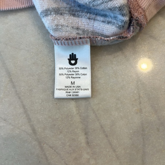 Spiritual Gangster Pink and Gray Leaf Print Sweatshirt. Super cozy! 💕 - Picture 6 of 6